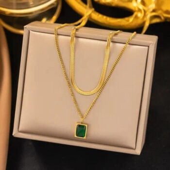 Luxe Emerald Layers Necklace